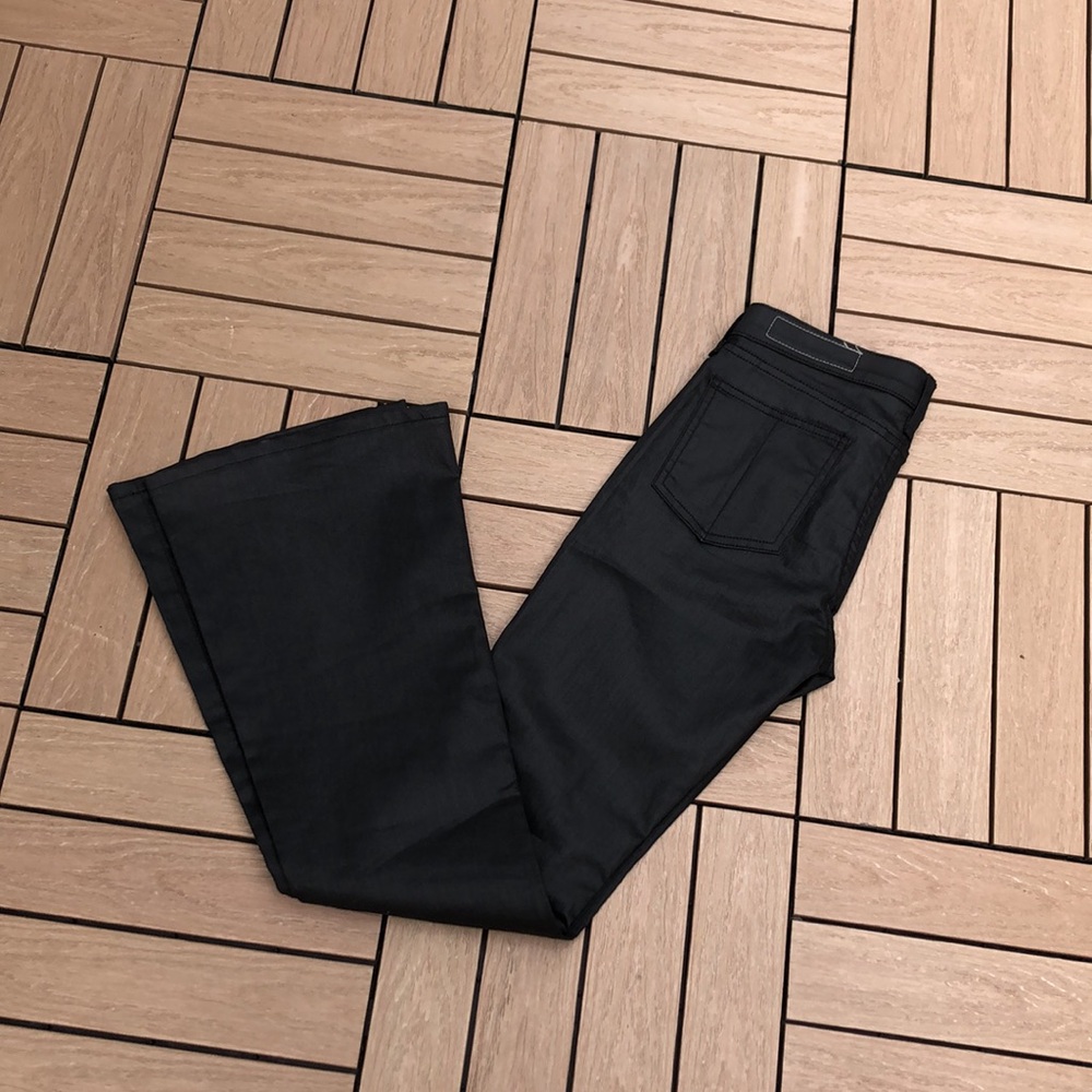 rag & bone gray skinny flare bell bottom wet jeans - Picture 5 of 9